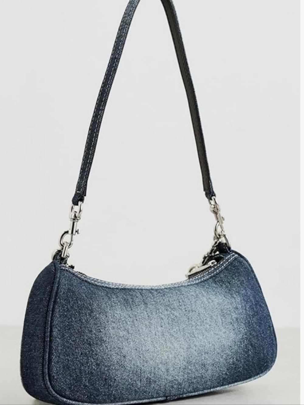 Marc Jacobs Denim Shoulder Bag with Silver Chains/ Bnwt - Picture 2 of 4